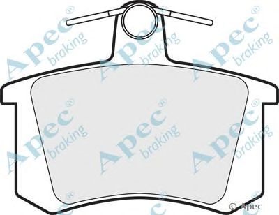 APEC BRAKING pad827 -  Комплект тормозных колодок, дисковый тормоз